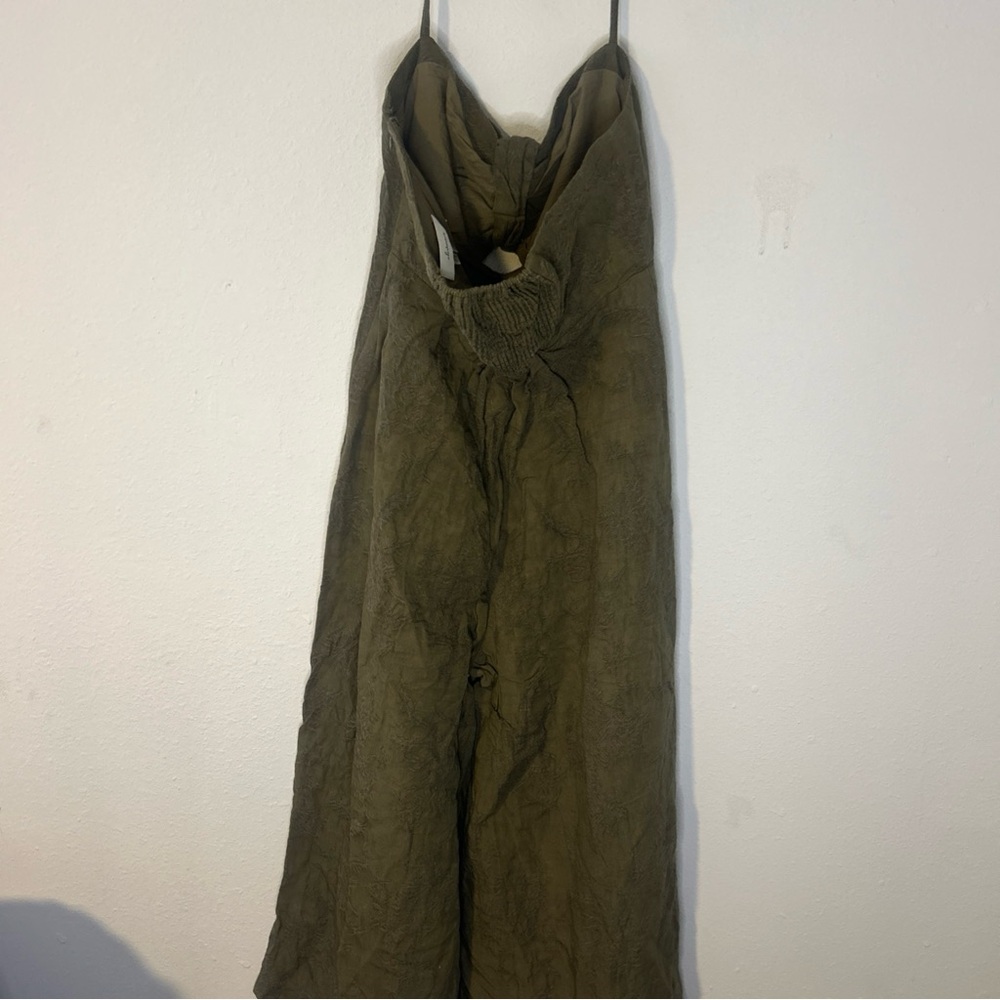 elevenses Olive Halter Tie-Front Jumpsuit - Picture 8 of 16